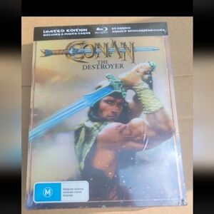 Conan the Destroyer Blu-ray Ltd Ed w/ Photo Cards & Lenticular Cover NEW/Sealed!